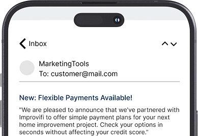 Phone showing email inbox